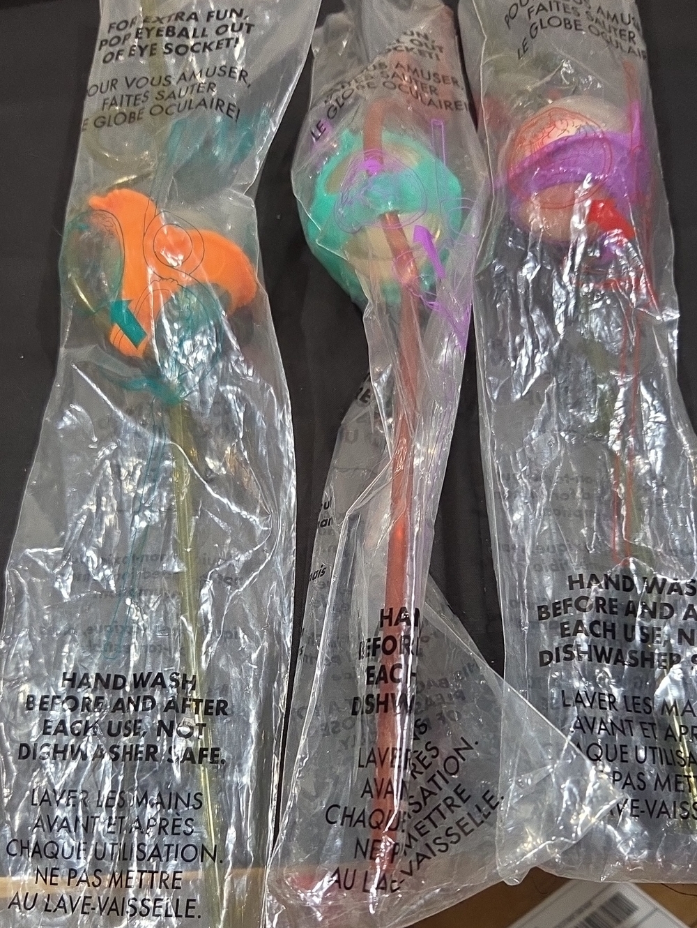 CREEPS EYE BALL STRAWS - VINTAGE